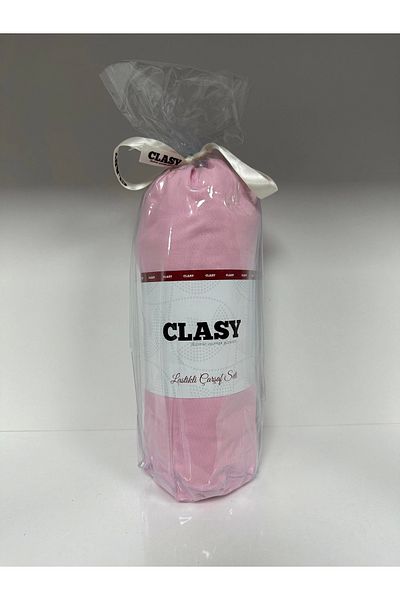 Clasy مجموعة ملاءات مطاطية فردية باللون الوردي من Ranforce