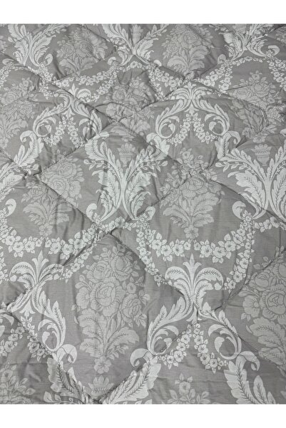 Clasy 100% bumbac Ranforce pilota unică cu model de flori în carouri gri