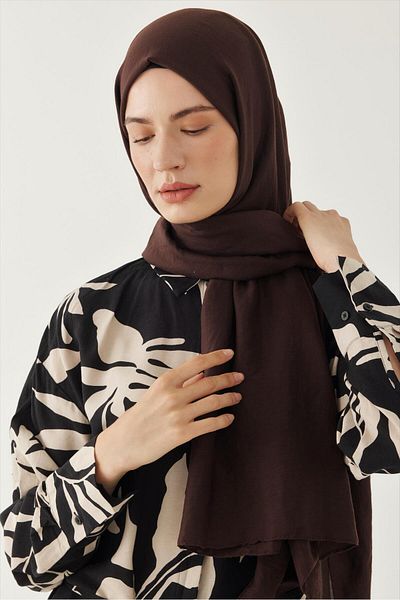 MİRSOY SCARF Памучен шал Bitter Coffee