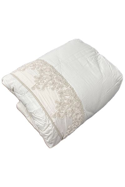 Clasy Selling 100% Cotton Ranforce Single Quilt Osela V2 Cream