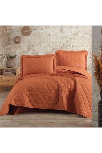 Clasy Ranforce Bedspread Single Tafana V2 Orange