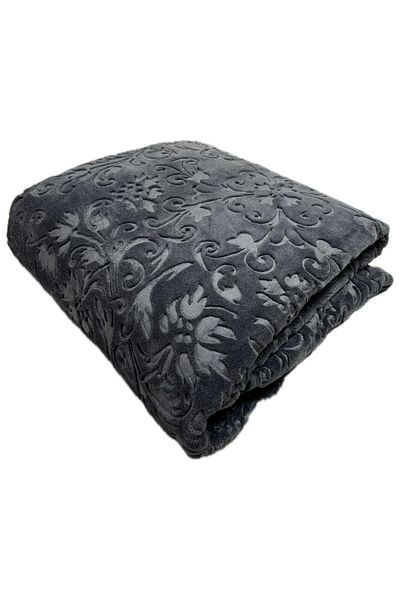 Hobby 220X240 Anthracite Blanket Double Embos Blanket