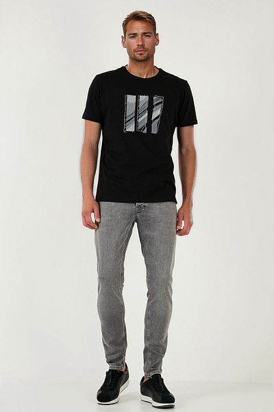 Buratti Stretch βαμβακερό Slim Fit κανονική μέση στενή γάμπα Ανδρικό τζιν παντελόνι 1124s59napoli