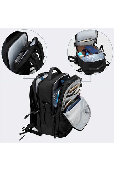 OZUKO Rucsac pentru calatorii, universal extensibil, compartiment pentru laptop 15.6 inch, port USB