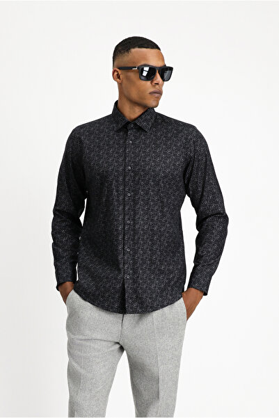 Kiğılı Αθλητικό βαμβακερό πουκάμισο με μακρυμάνικο Slim Fit Slim Fit