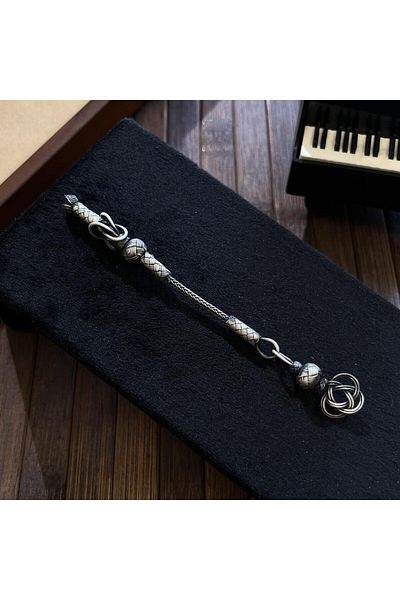 dergah tesbih Gray Whip - Şems Silver Kazaziye Knitting