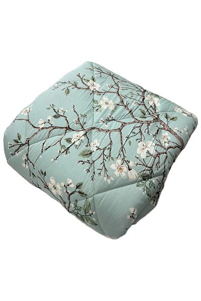 Clasy 100% Cotton Satin Quilt Alvin V1 Tree Pattern Green