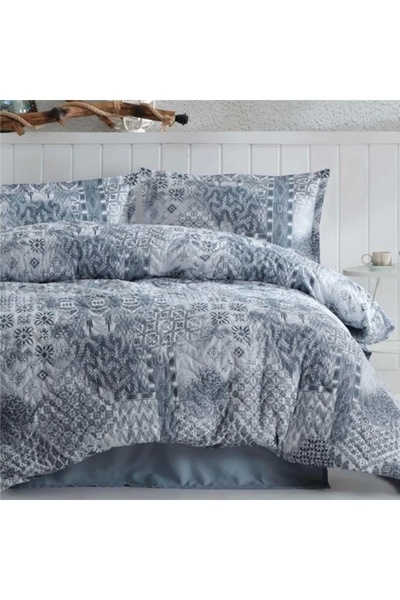 Clasy Ranforce Double Four Seasons Set Pava V1 Navy Blue