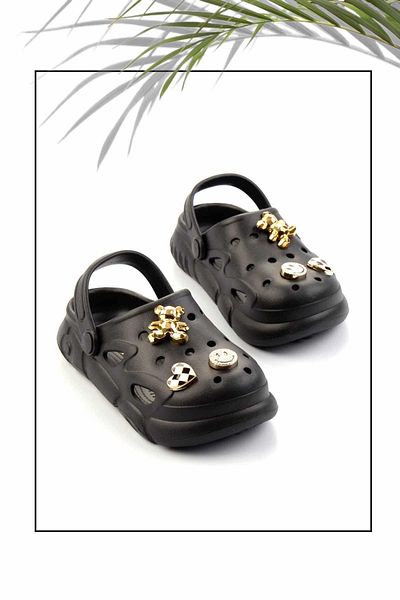 Bambi Black Children's Slippers J04445000159