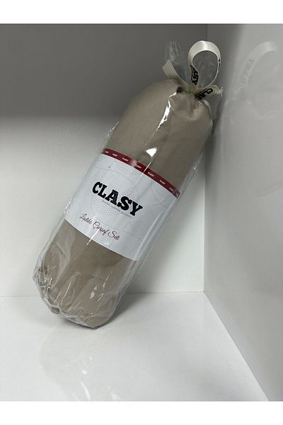 Clasy طقم ملاءات مرنة فردية من Ranforce - بني فاتح عادي