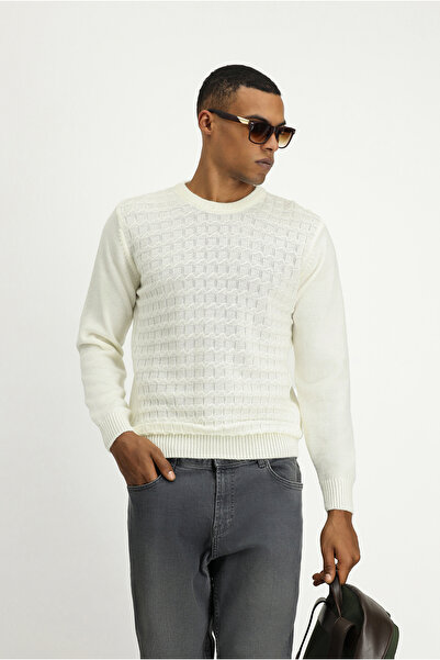 Kiğılı Πλεκτό πουλόβερ με κανονική εφαρμογή με λαιμόκοψη