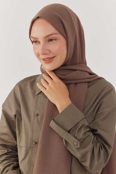 MİRSOY SCARF Джаз шал в пепеляво кафяво