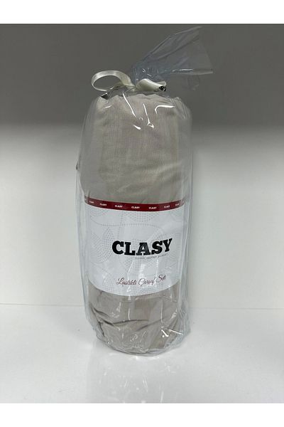 Clasy طقم ملاءات مطاطية من Ranforce باللون الرمادي العادي