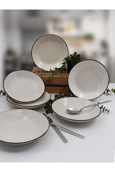 Arna Porselen Anka 20 Cm Ceramic Dinner Plate 6 Pieces