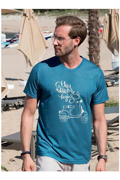 Masimar Men's Digital Printed Crew Neck T-Shirt