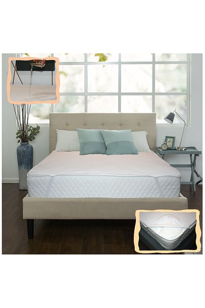 DemoHome Waterproof Elastic Terry Cotton Mattress Protector