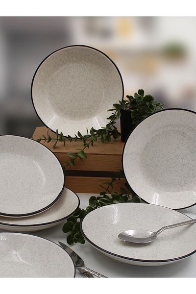 Arna Porselen Anka 20 Cm Ceramic Dinner Plate 6 Pieces