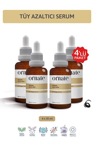ORNATE Ant Egg Oil Hair Reducing and Moisturizing Serum Super Set of 4 30ml