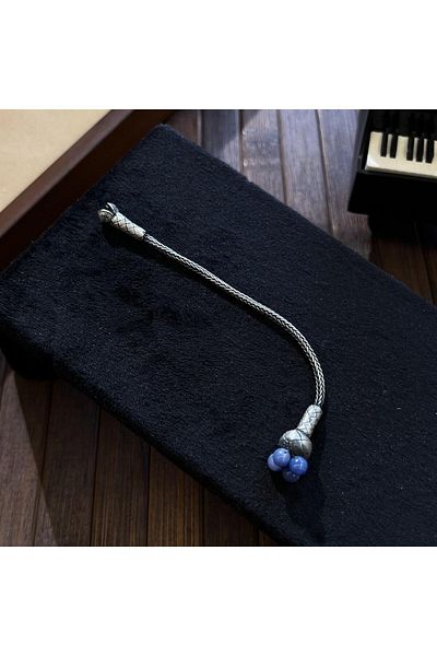 dergah tesbih New Blue Stone Silver Kazaziye Whips