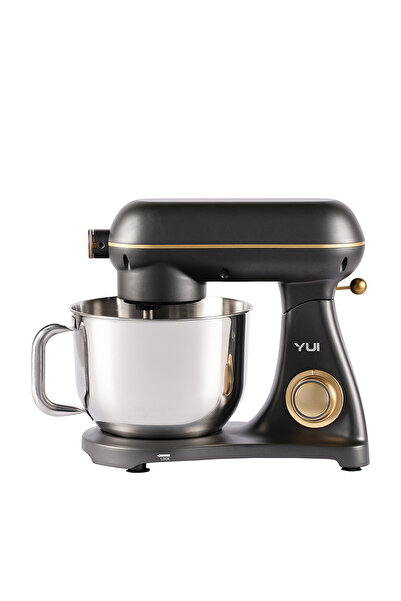 Yui M122 1800 W 6 Litre Alüminyum Döküm Hamur Makinesi Stand Mikser Koyu Gri Gold