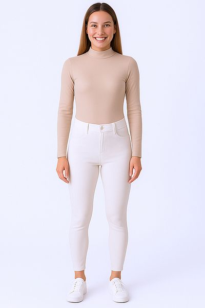 MS HAMİLE İÇ GİYİM Women's Finger Detail Turtleneck Long Sleeve Tank Top