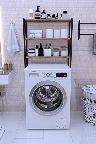 Mobexport Çamaşır Makinası Üstü Düzenleyici 3 Katlı Raf 3 Raflı Banyo Düzenleyici
