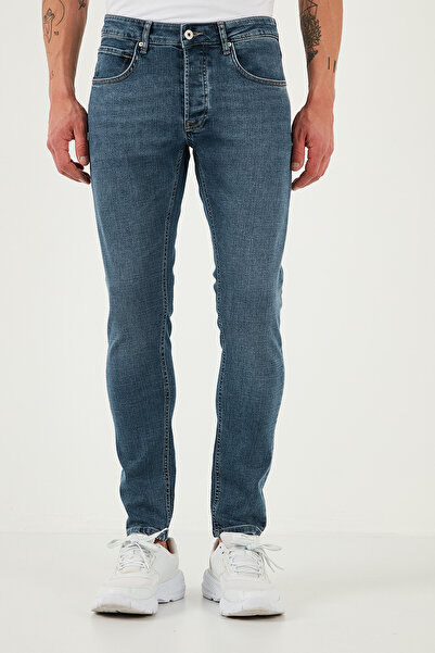 Buratti Streç Pamuklu Slim Fit Normal Bel Dar Paça Jeans Erkek Kot Pantolon 1124s62napolı