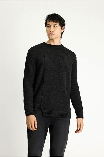Kiğılı Crew Neck Oversize Patterned Knitwear Sweater
