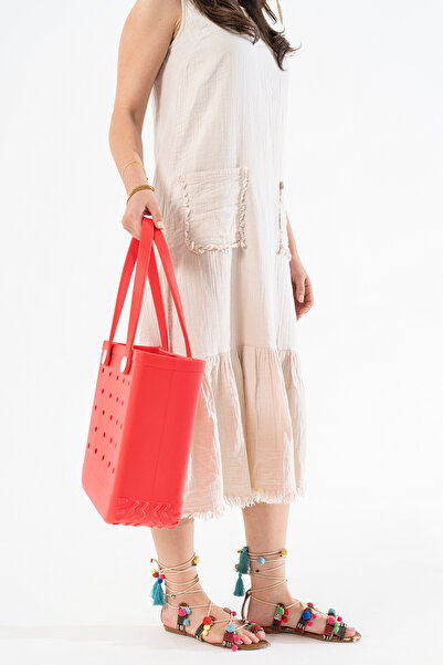 Hilaliart Fuchsia Eva Beach Bag - Lightweight, Colorful and Practical Use