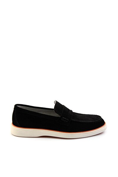 Bambi Siyah Leather Erkek Loafer Ayakkabı E01054184802