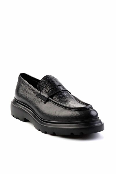 Bambi Siyah Leather Erkek Loafer Ayakkabı E01310113240