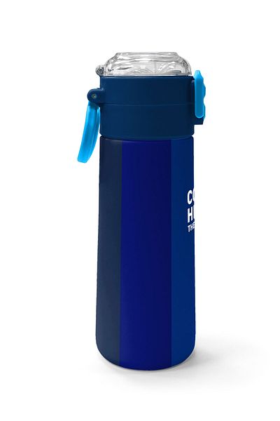 Coral High Kids Colorful Striped Patterned Straw and Direct Drinking Steel Thermos 500 ml 31895