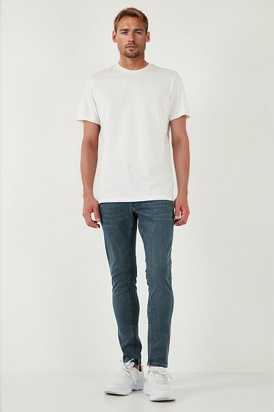 Buratti Stretch βαμβακερό Slim Fit κανονική μέση στενή γάμπα Ανδρικό τζιν παντελόνι 1124s73napoli