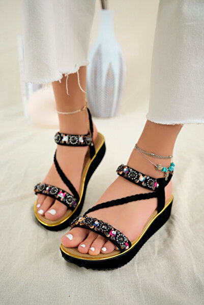 Khayt Claire Anatomical Orthopedic Sole Fashion Stoned Daily Women's Sandals