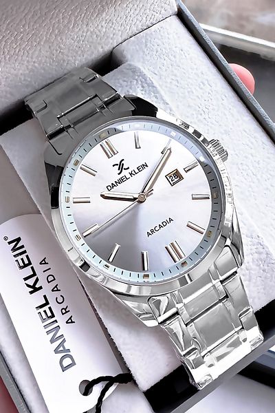 Daniel Klein Men's Wristwatch 3 Atm Waterproof Gold Color Steel Strap + Bracelet DKE2056C1
