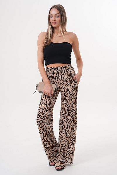 lzv Women's Zebra Pattern Thin Satin Summer Loose Wide Leg Sweatpants – Lightweight & Stylish