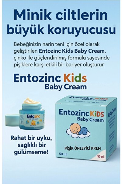 ENTOZİNC 2 ADET BABY PİŞİK ÖNLEYİCİ KREM 50 GR ÇİNKO'LU PİŞİK KREMİ