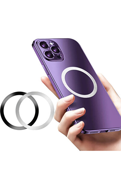 m.tk moveteck Metal Magsafe Halka Yüzük Tüm Telefonlarla Uyumlu Çok Amaçlı Güçlü Siyah Mıknatıs (1 ADET)