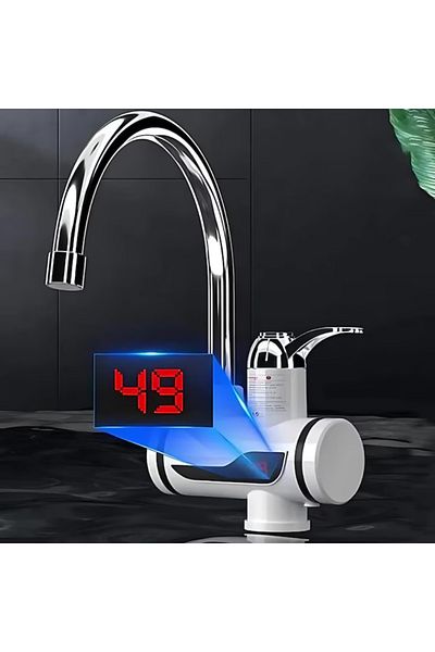Generic Robinet Electric Cu Afișaj Digital Pentru Apă Caldă Instantanee În Bucătărie Sau Baie