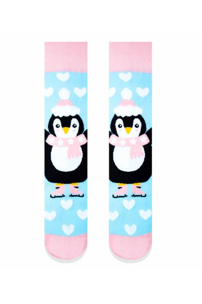 Limmon Store جوارب على شكل قلب البطريق باللون الوردي