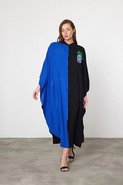 bacc Φόρεμα Maxi Size Saks Κέντημα Κεντημένο Υφαντό Φόρεμα Viscon Bcvl-25994