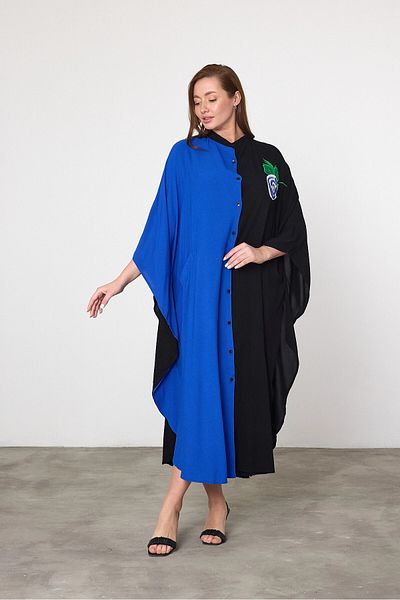 bacc Φόρεμα Maxi Size Saks Κέντημα Κεντημένο Υφαντό Φόρεμα Viscon Bcvl-25994