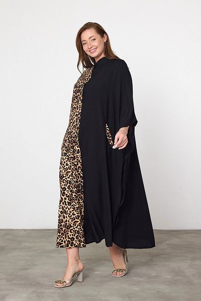bacc Φόρεμα Maxi Boy Leopard Κέντημα Κεντημένο Υφαντό Βισκόζη Bcvl-252931