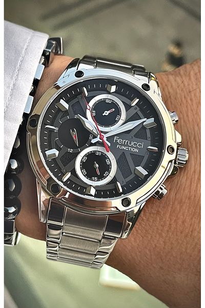 Ferrucci New Season Men's Wristwatch, All Functions Active, 2 Years Warranty, Waterproof Bracelet
