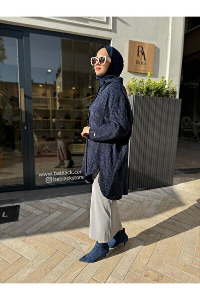 Invee Jachetă de damă cu model bleumarin