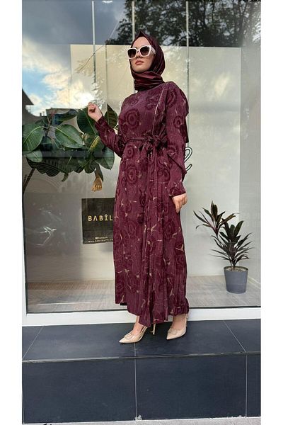 MissWhence Claret Red Dress 36802