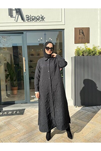 Invee İNVEE Çıtçıtlı Uzun Kap 7039 Siyah