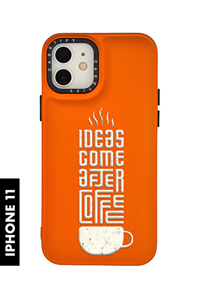 mooodcase iPhone 11 Uyumlu After Coffee Desenli Silikonlu Pillow Kılıf