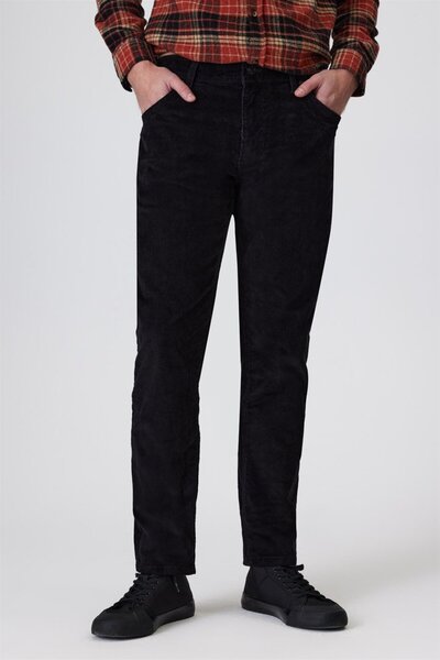 Lee Cooper Ricky Yüksek Bel Düz Kesim Düz Paça Siyah Erkek Pantolon