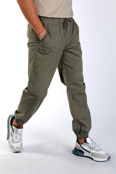 Lee Cooper Ανδρικό υφαντό παντελόνι Jogger 2 Χακί